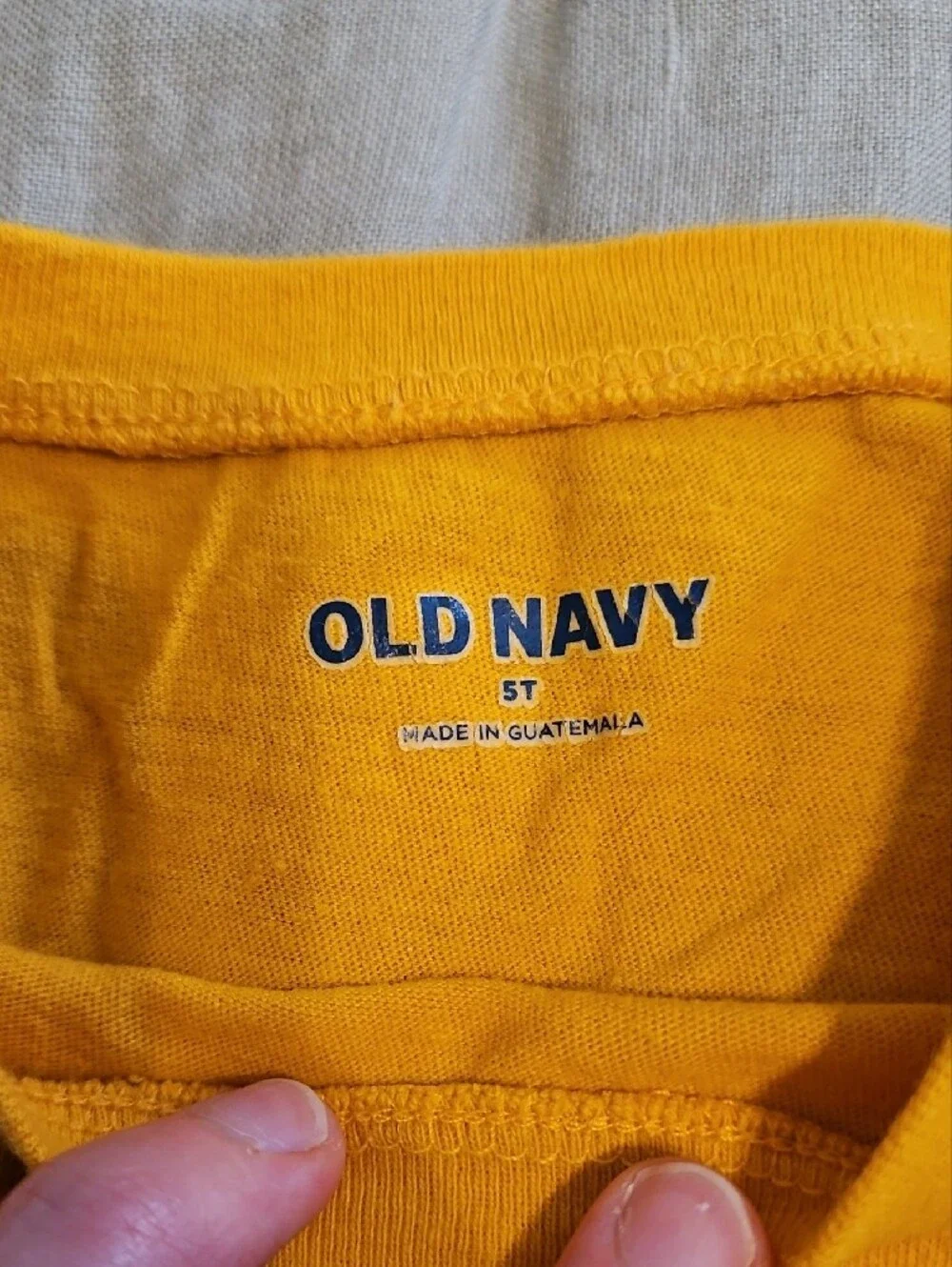 Old Navy Yellow Long-Sleeve 'Scoot Squad' Graphic Tee